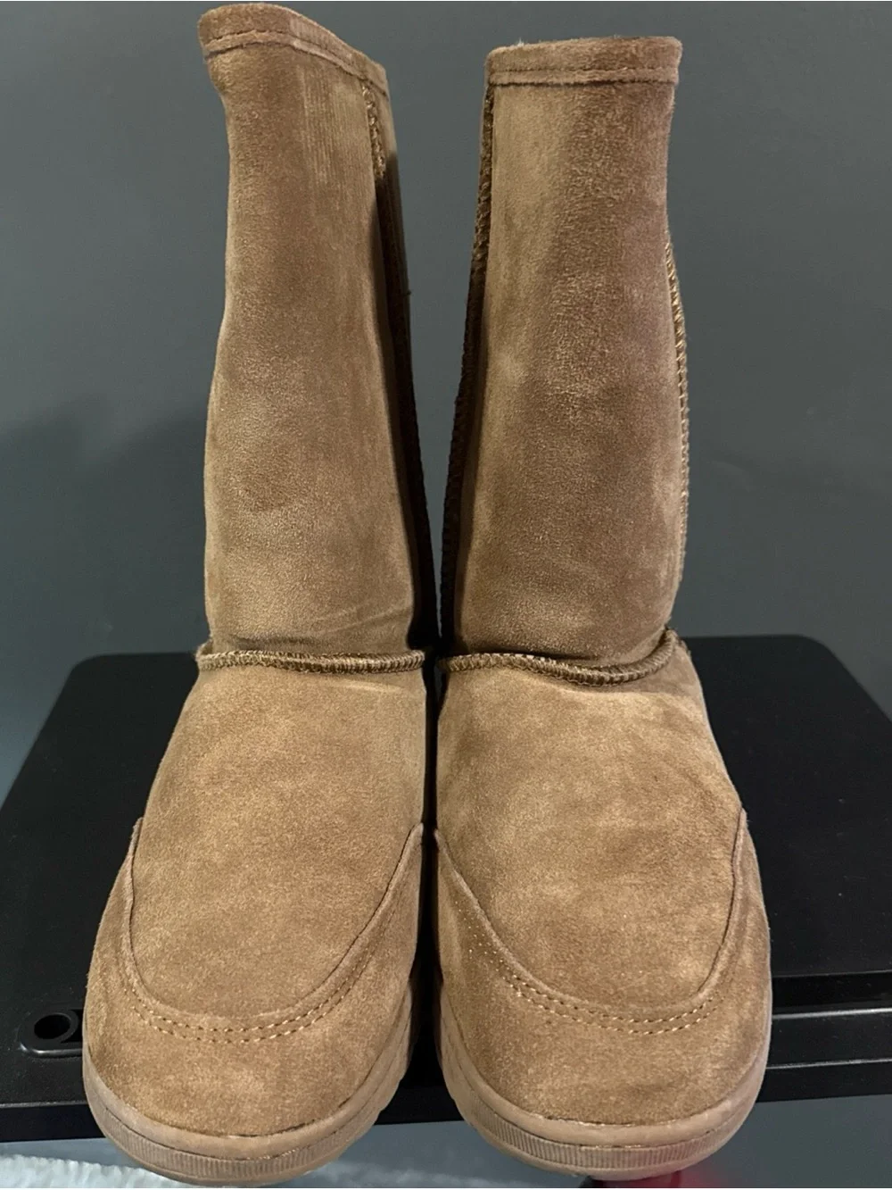 BearPaw Suede Mid-Calf Boot - Hickory Size 10